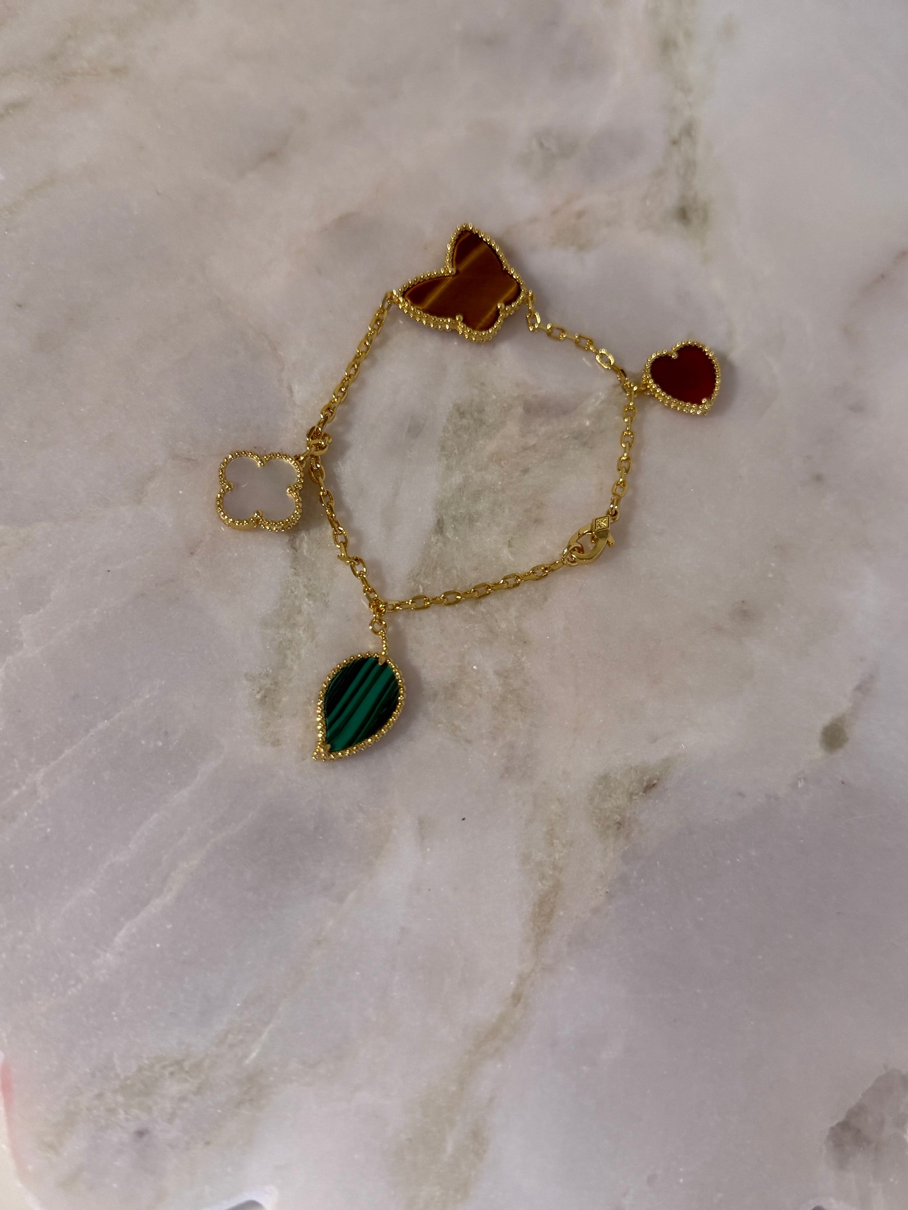 VK Style Butterfly Heart Leaf Flower Bracelet