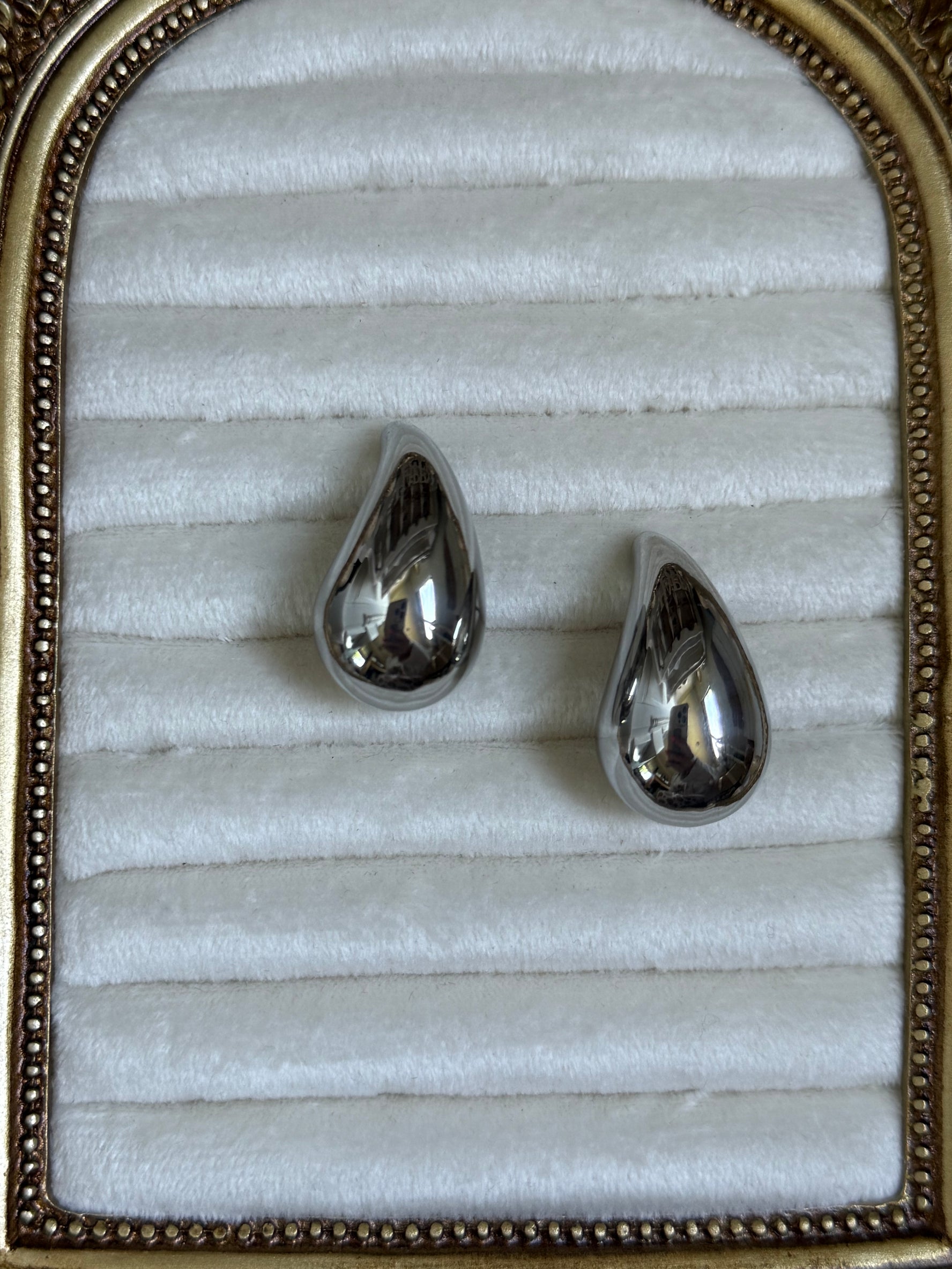 Bubble Drop Silver Earrings