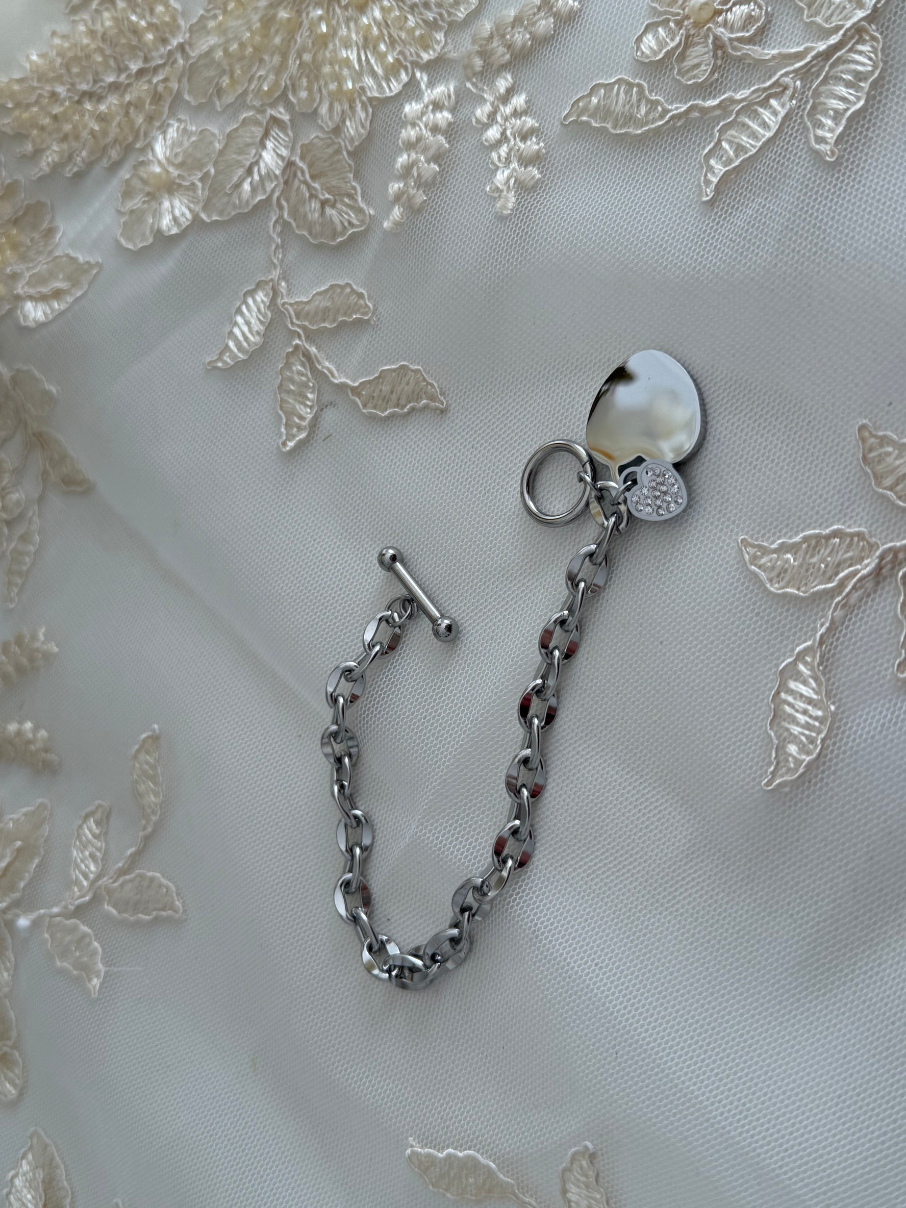 Dual Heart chain Bracelet