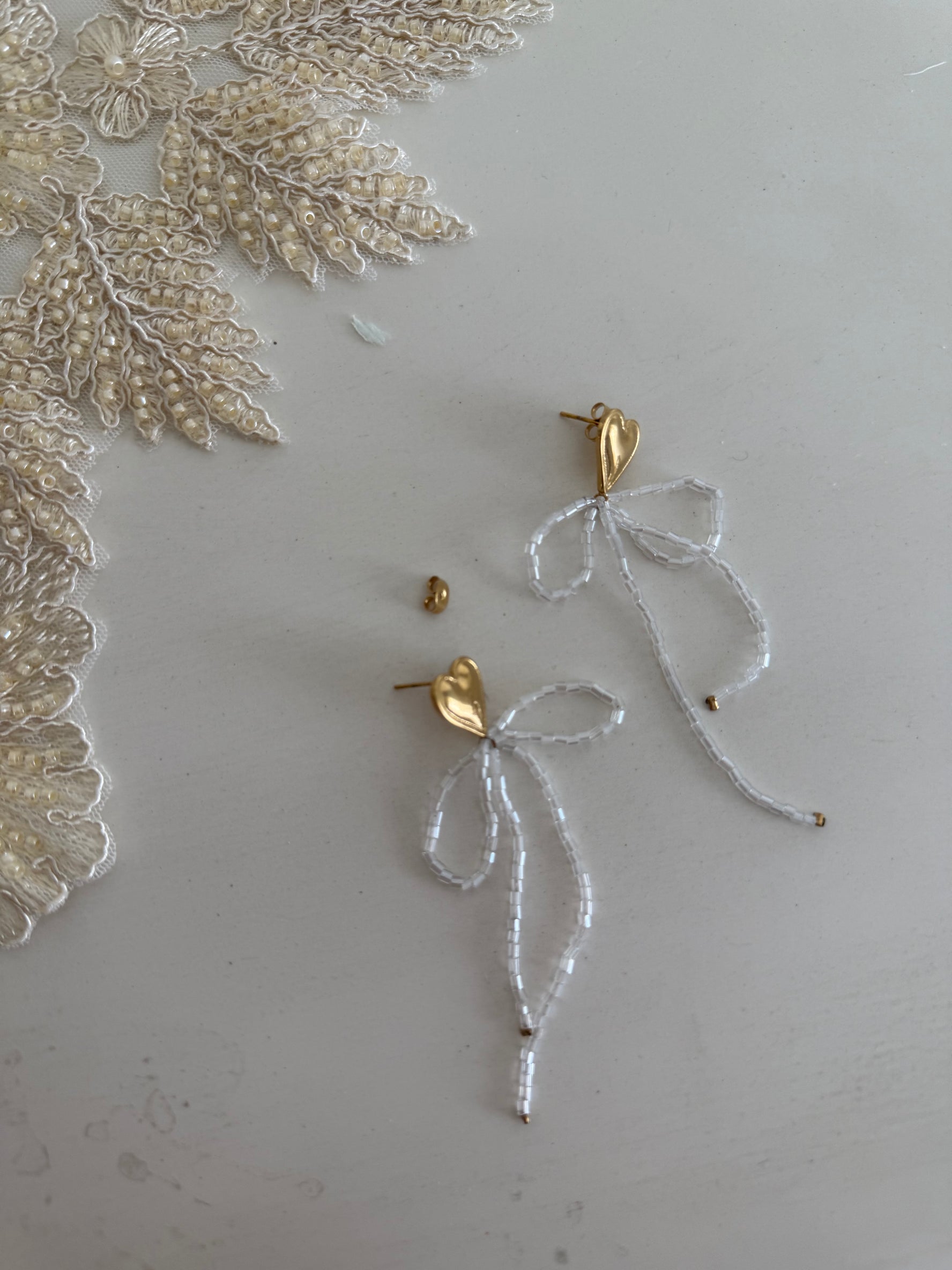 Heart Shape Butterfly Earrings