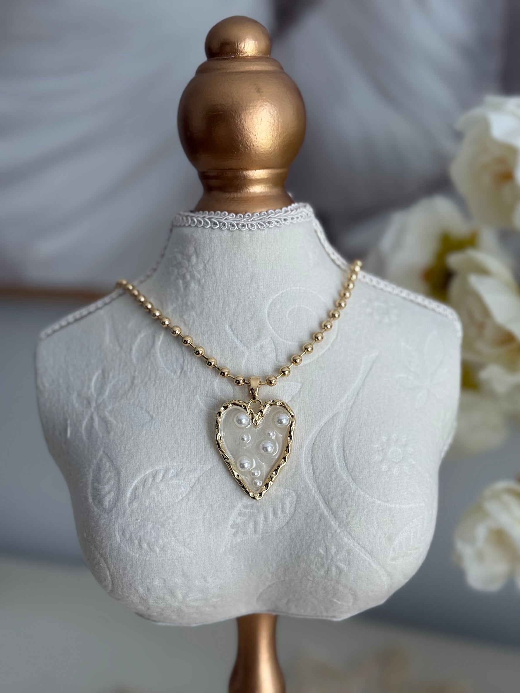 Pearl Heart Necklace