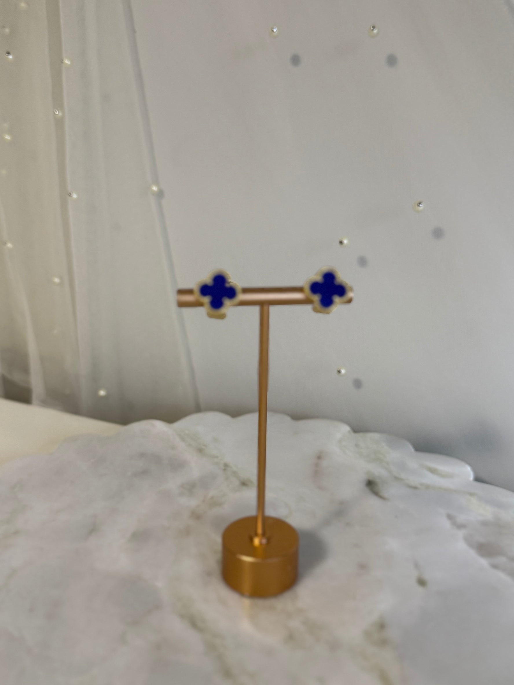 VK Style Blue Flower Earrings