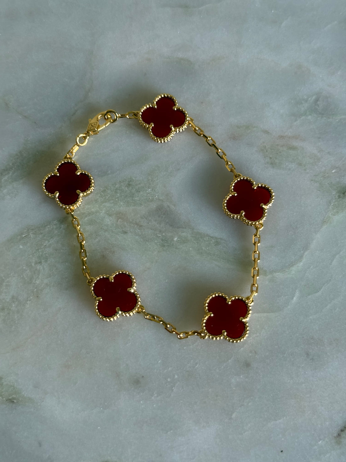 VK Style Maroon Flower Bracelet