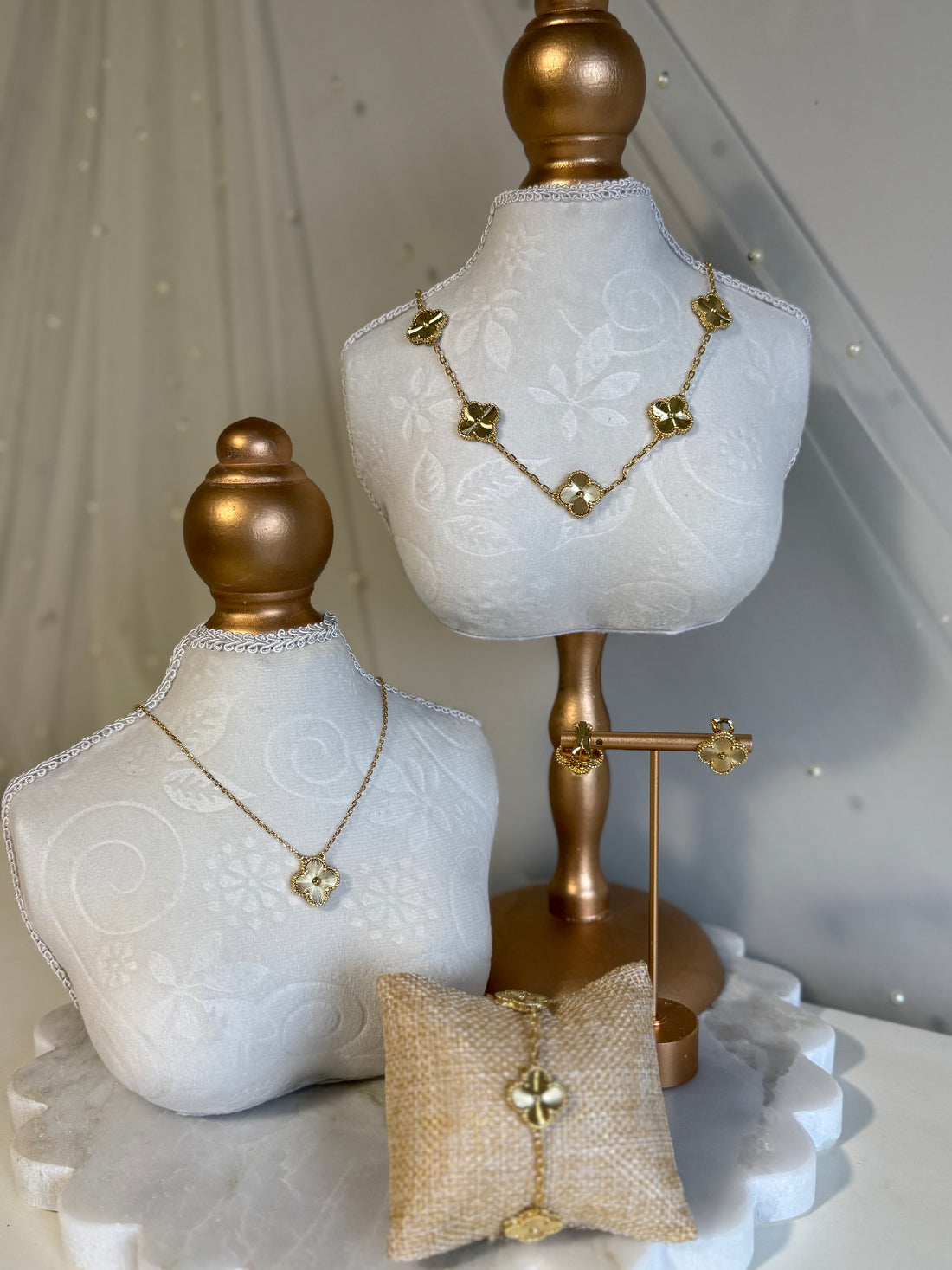 VK Style Gold Flower Earrings