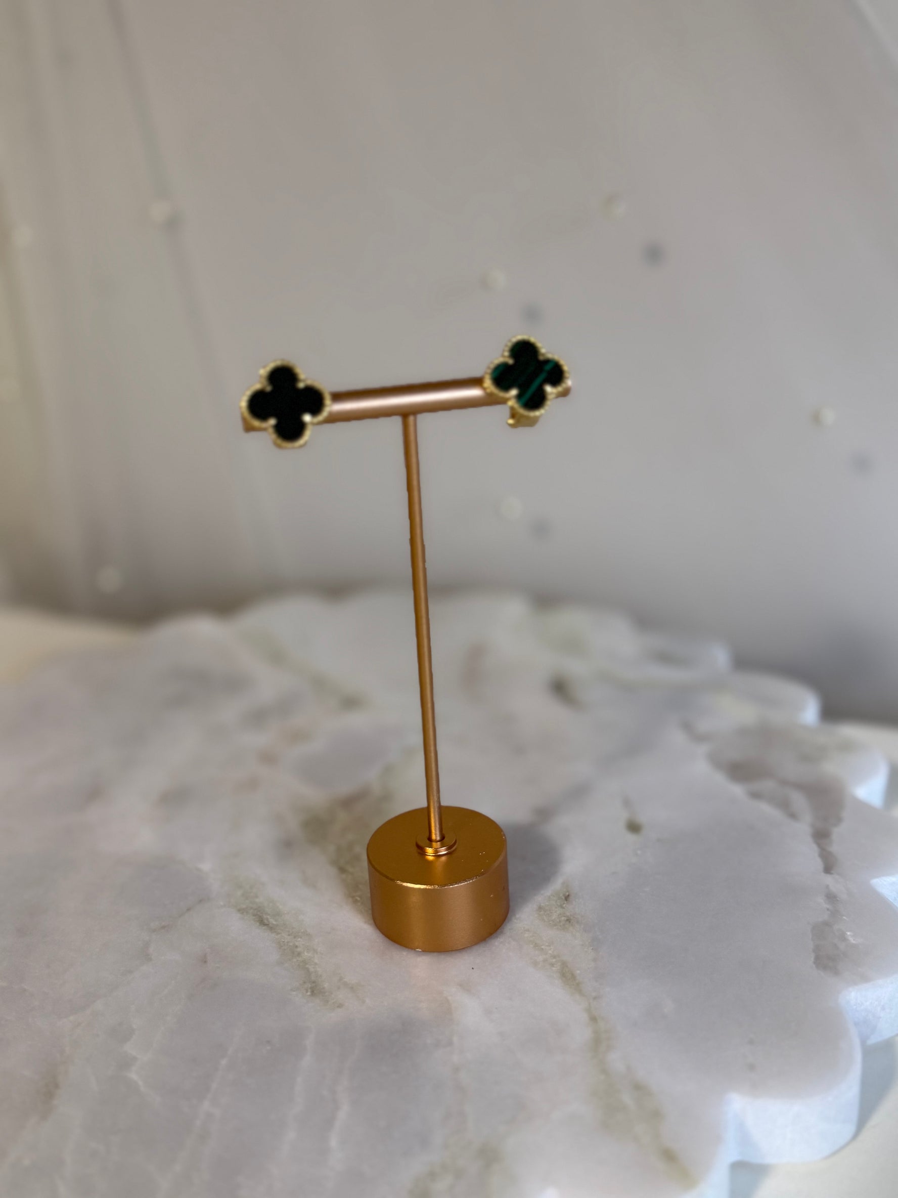 VK Style Green Flower Earrings