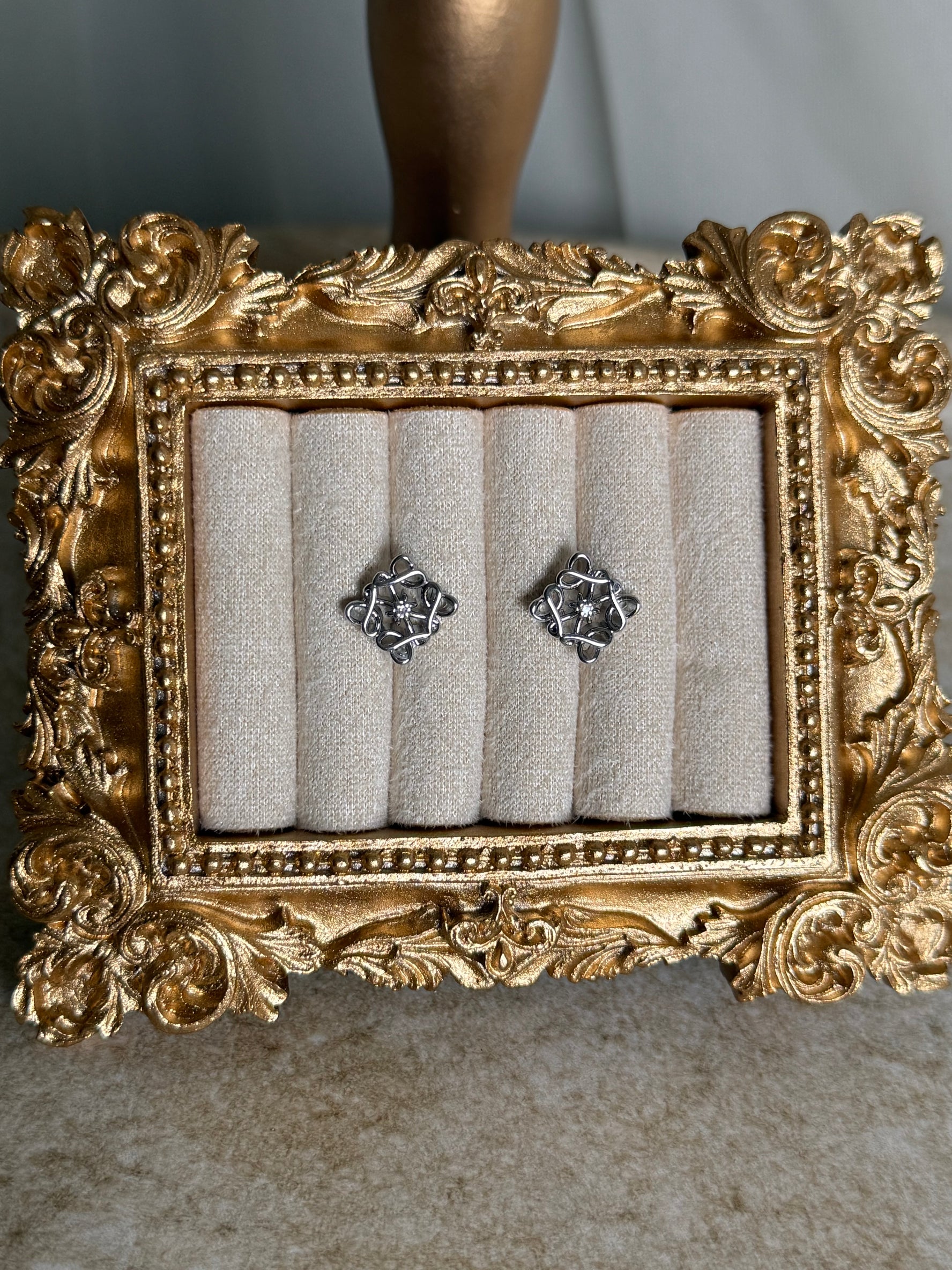 Loewe Style Silver Earrings