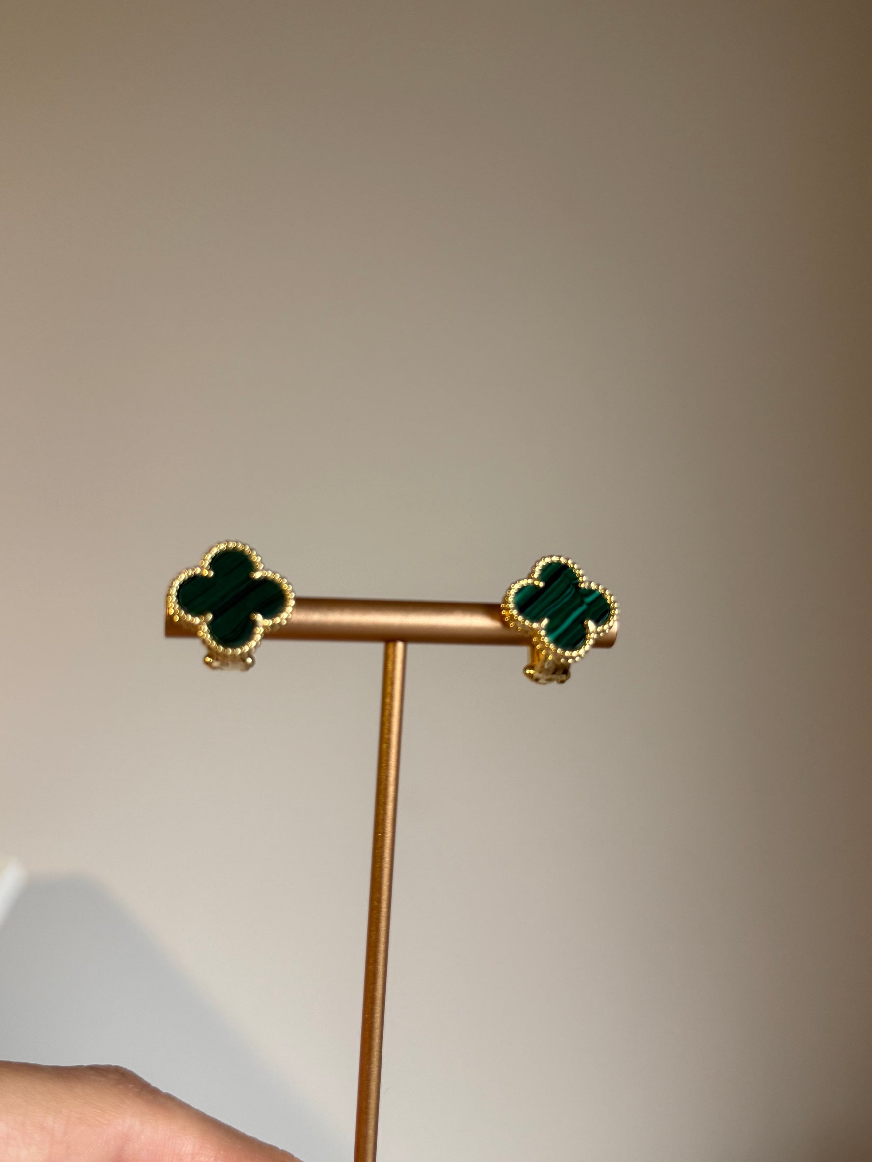 VK Style Green Flower Earrings