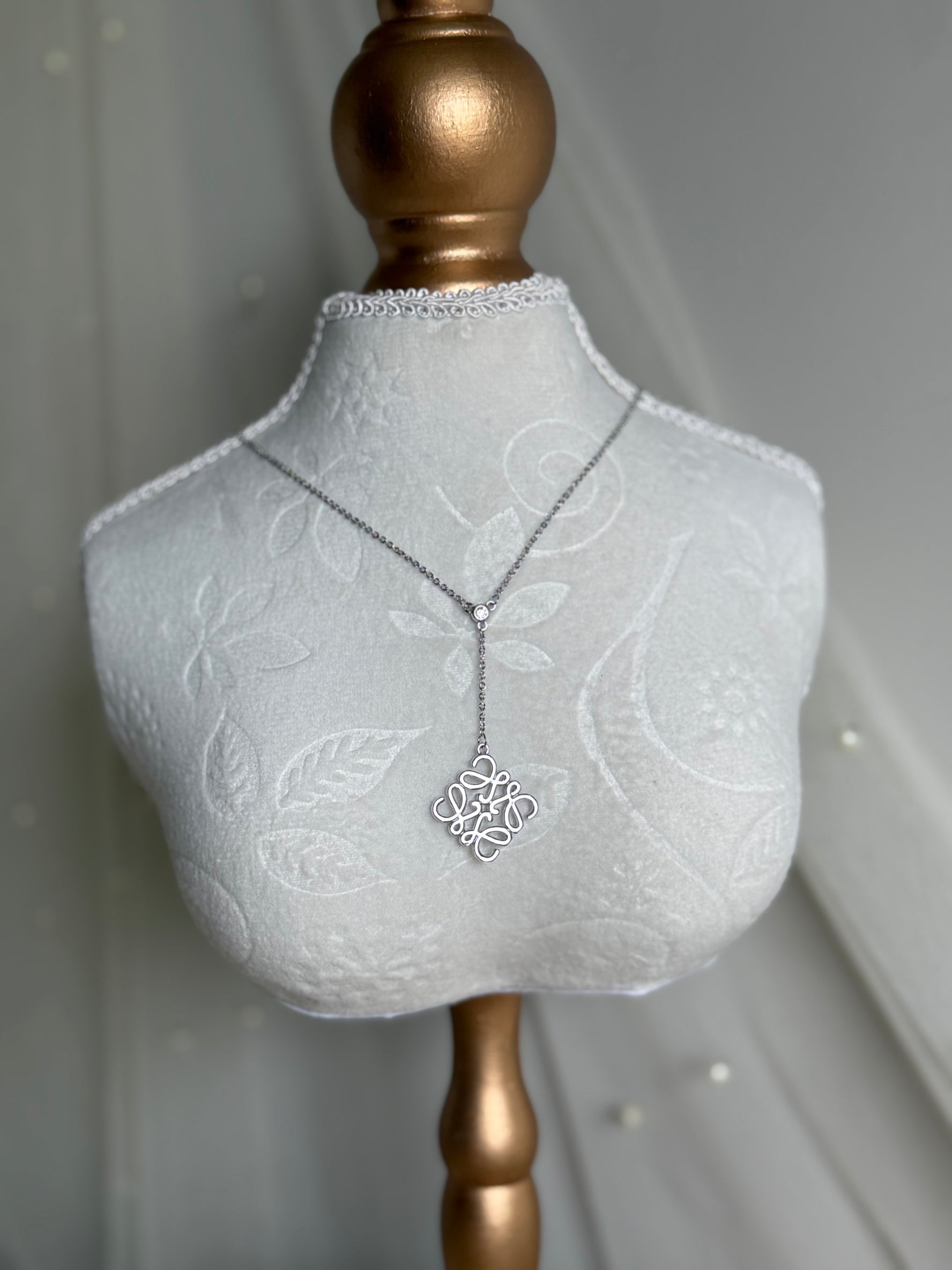 Loewe Style Silver  Necklace