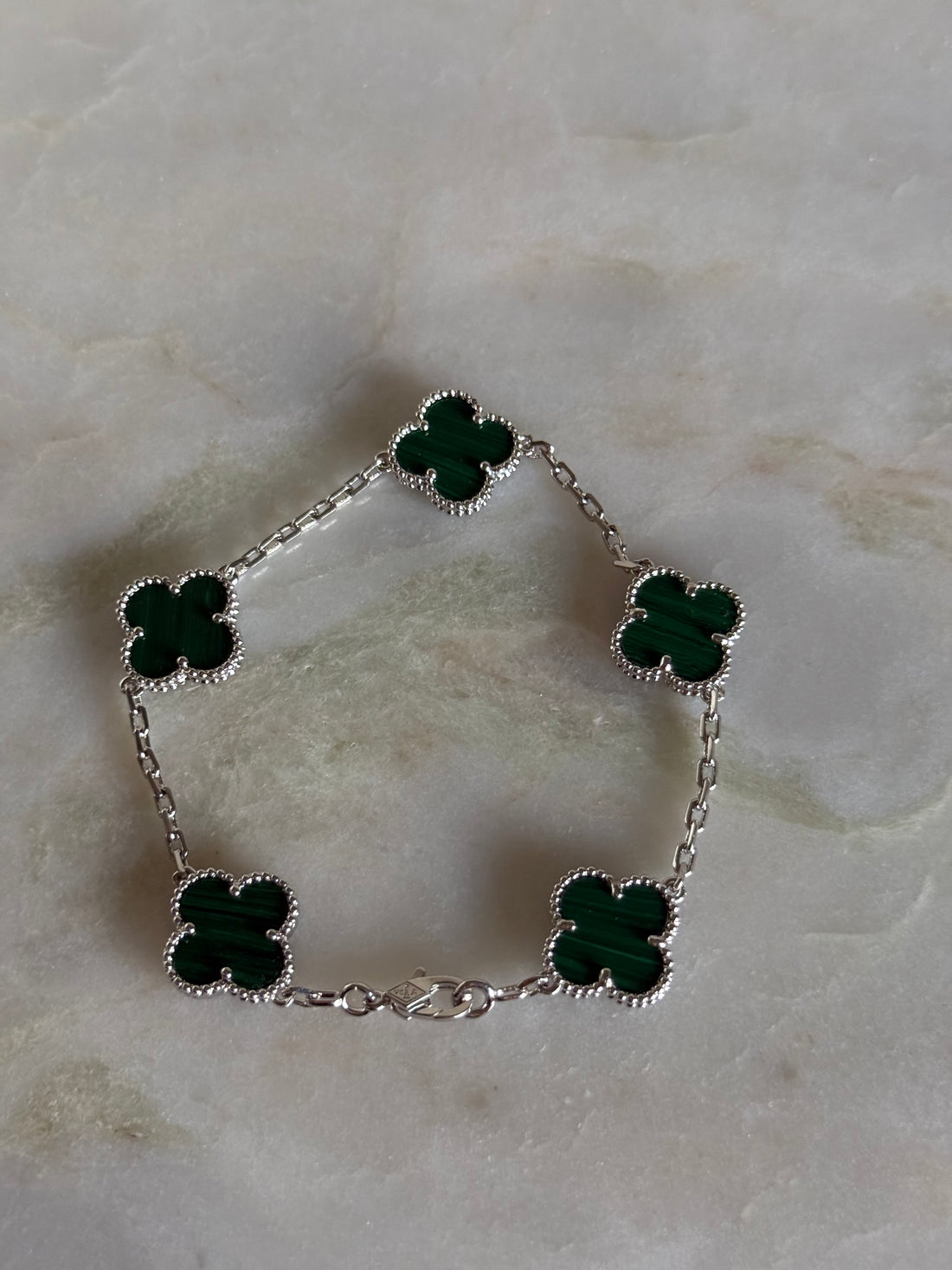 VK Style Green Silver Bracelet