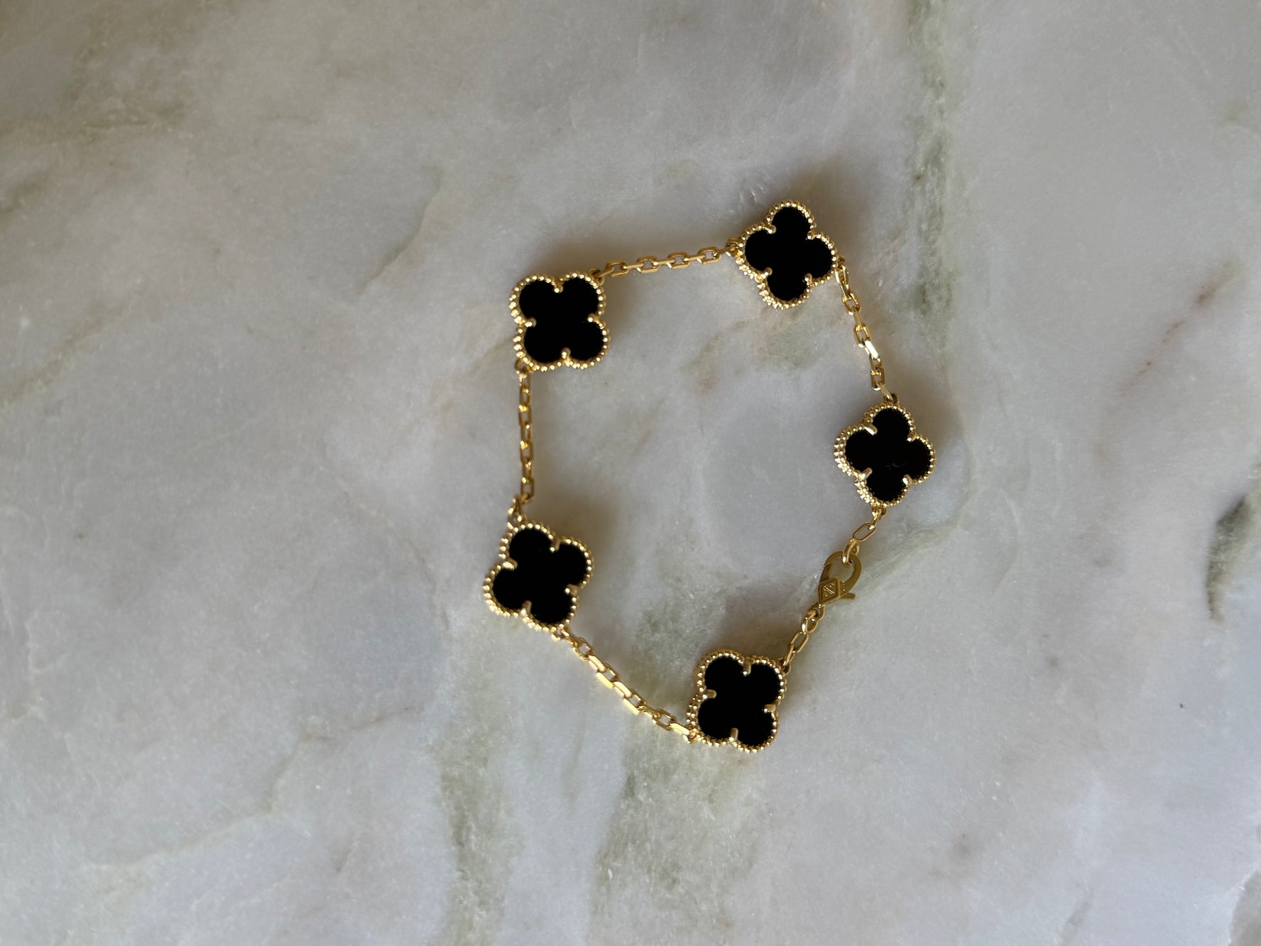 VK Style Black Flower Bracelet