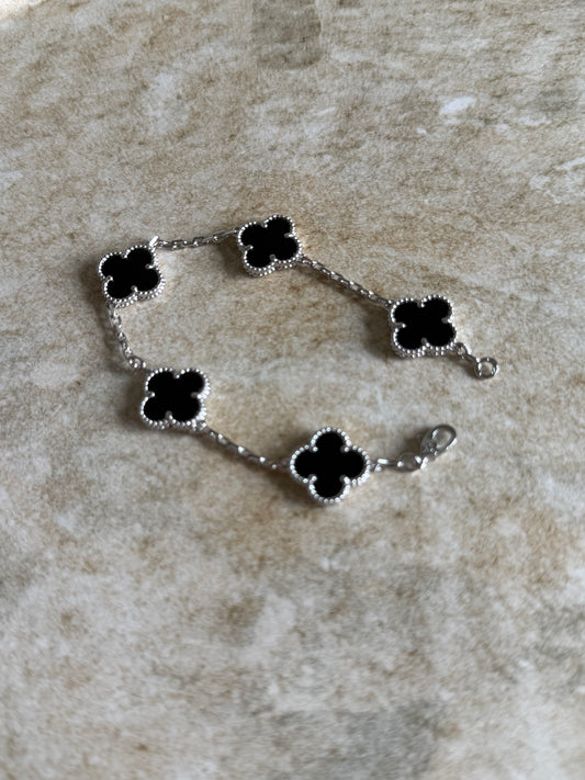 VK Style Black Silver Bracelet